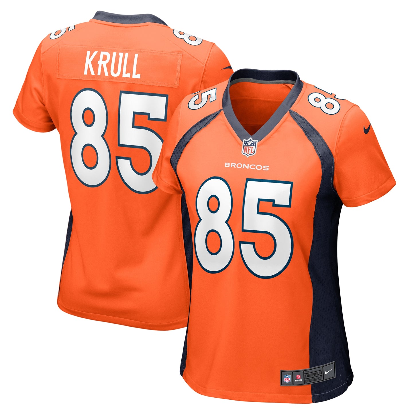 Lucas Krull Denver Broncos Nike Women's Team Game Jersey - Orange