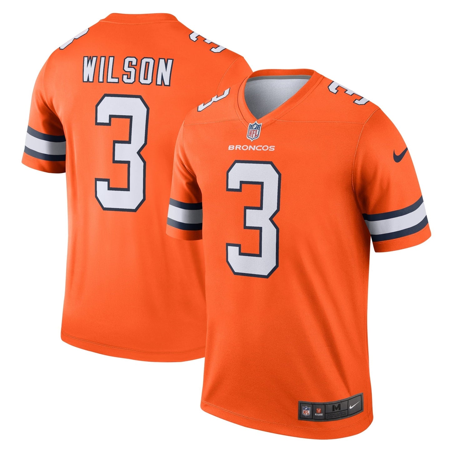 Men's Nike Russell Wilson Orange Denver Broncos Alternate Legend Jersey