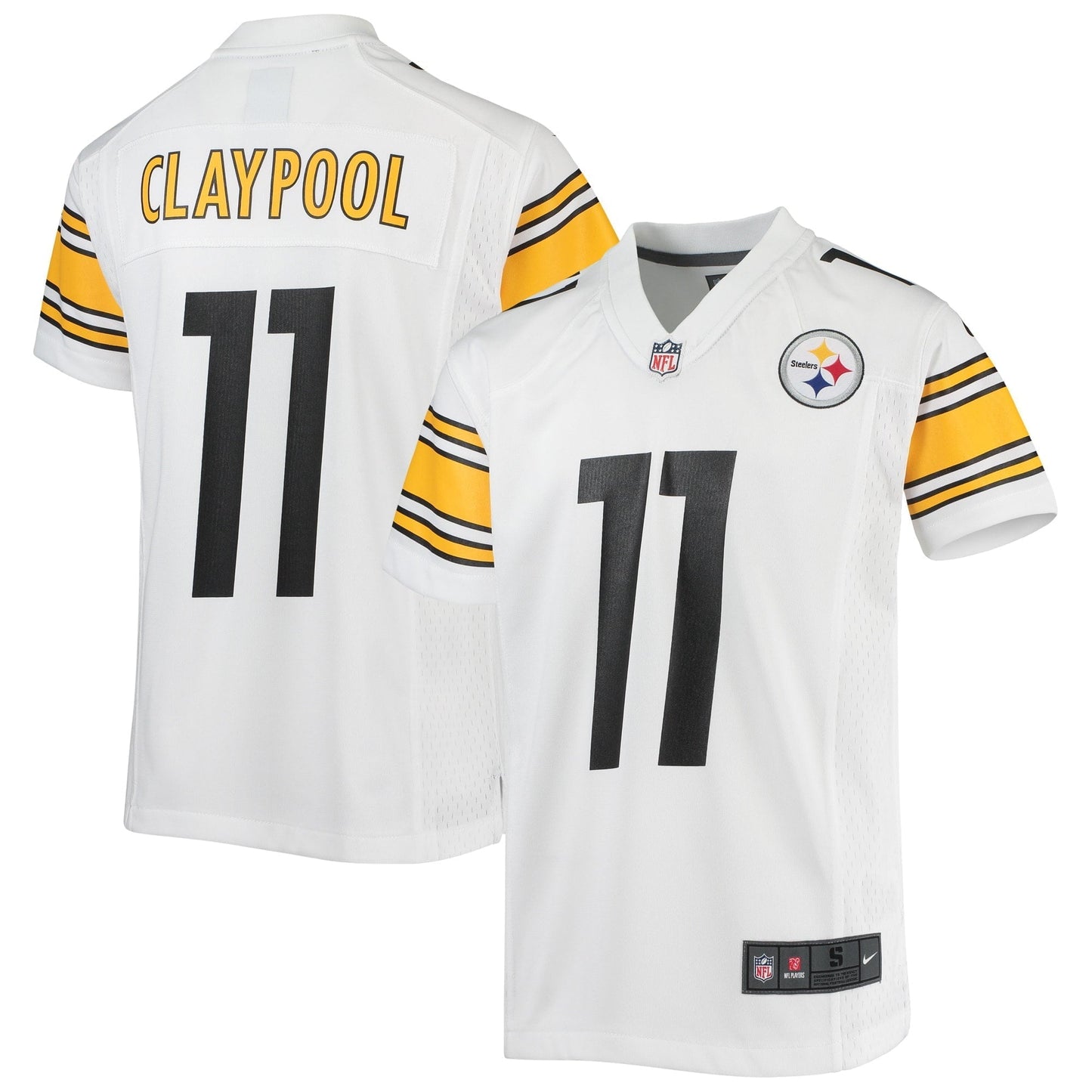 Youth Nike Chase Claypool White Pittsburgh Steelers Game Jersey