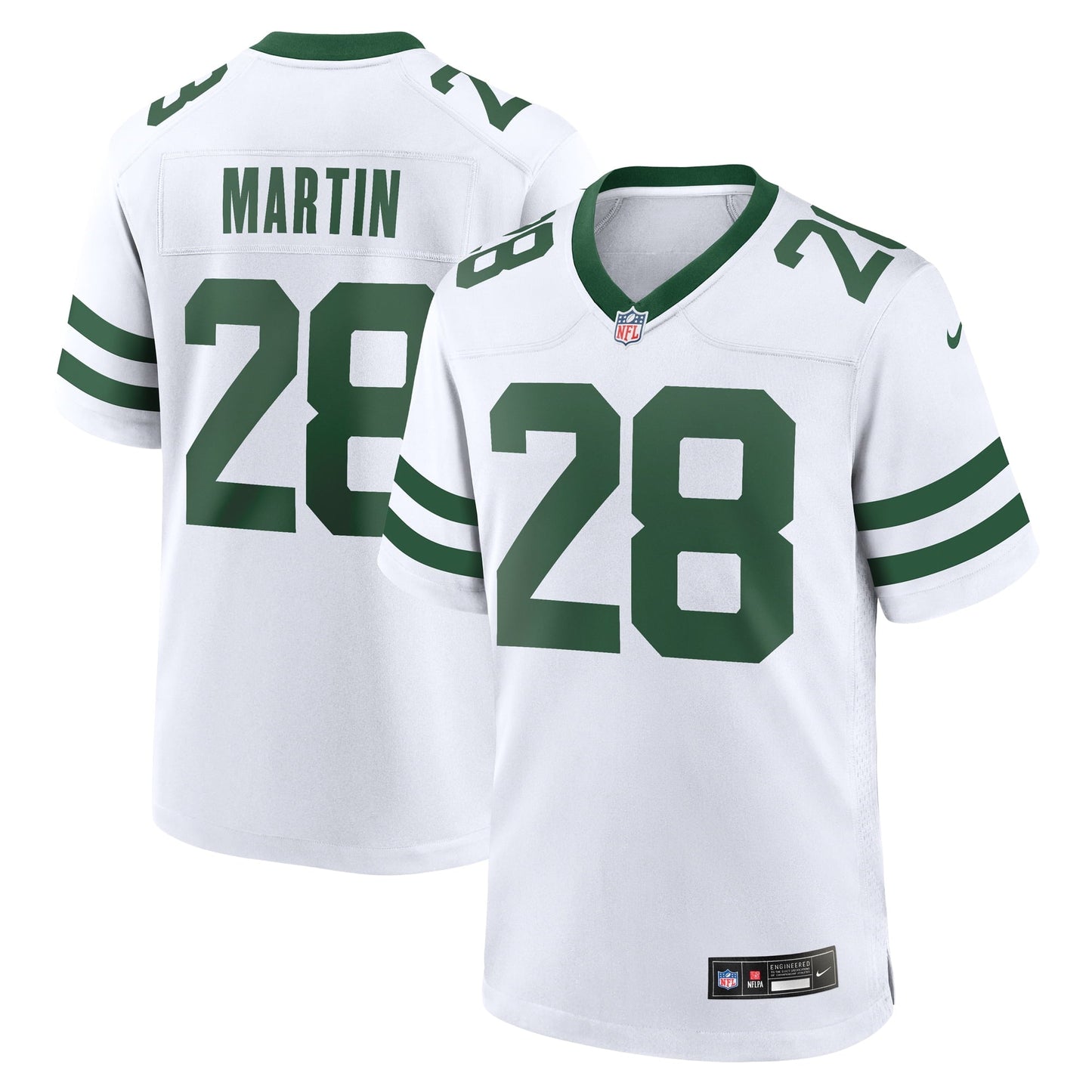 Men's Nike Curtis Martin White New York Jets Legacy Retired Player Game Jersey