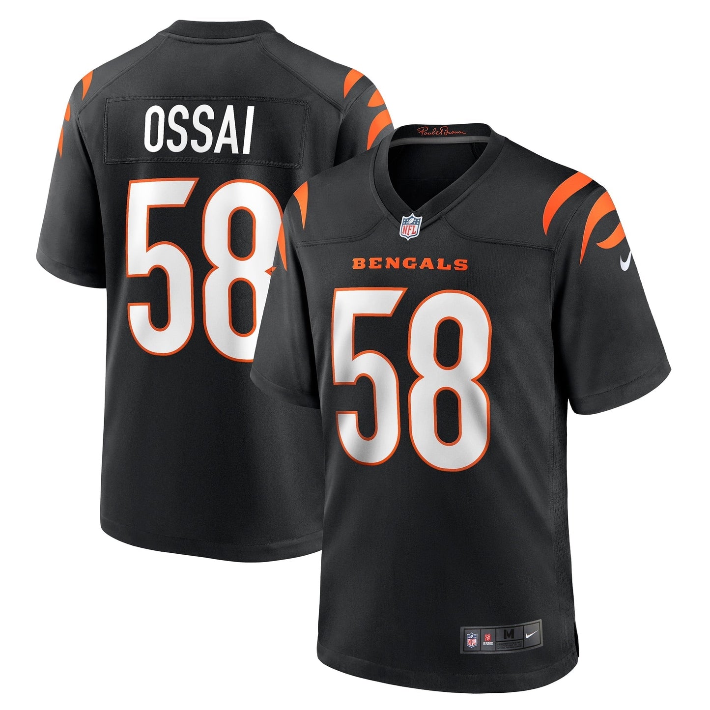 Men's Nike Joseph Ossai Black Cincinnati Bengals Game Jersey