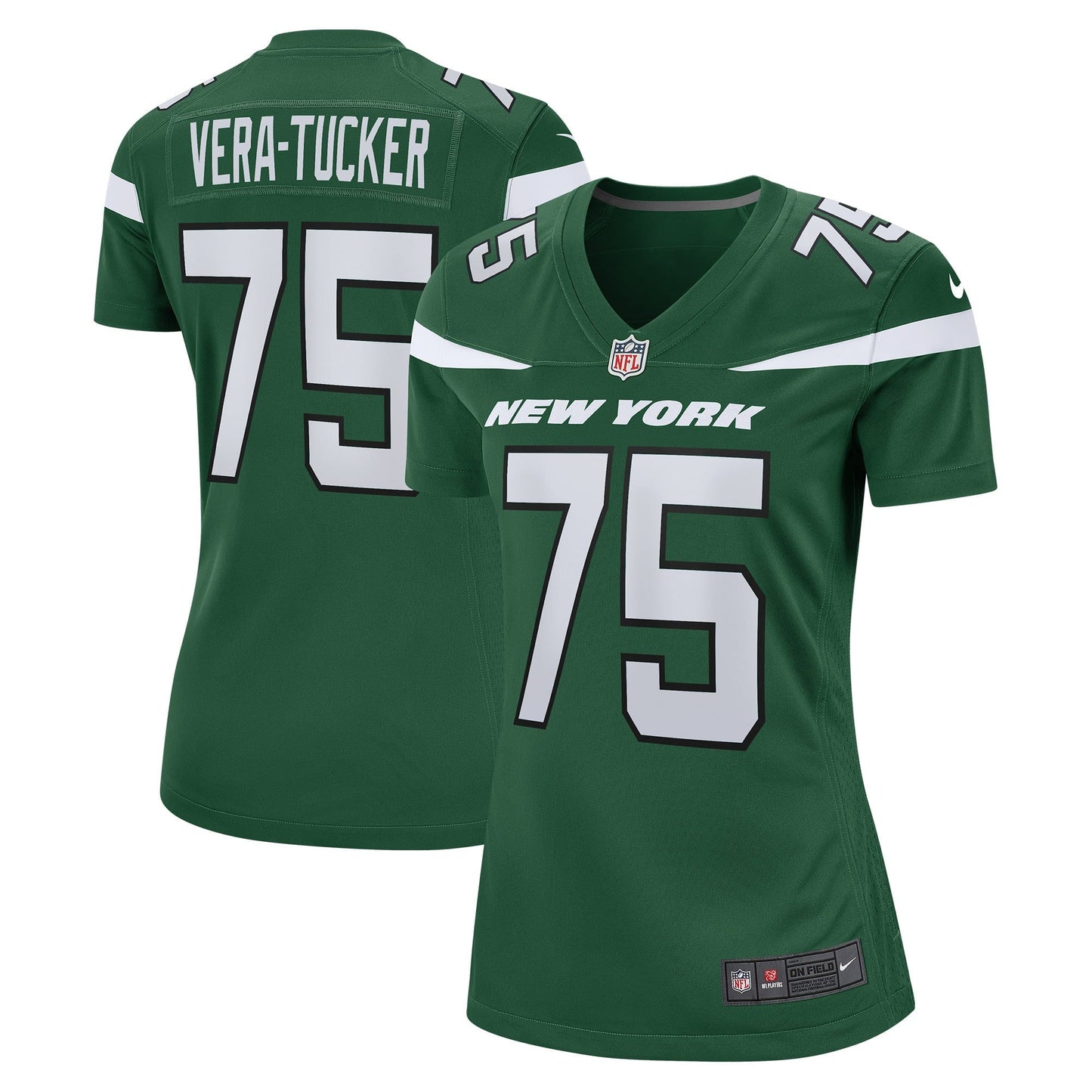 Women's Nike Alijah Vera-Tucker Gotham Green New York Jets Game Player Jersey
