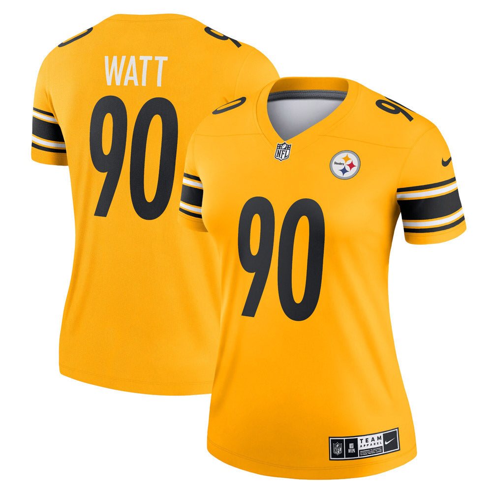 Women's Pittsburgh Steelers T.J. Watt Inverted Legend Jersey Gold