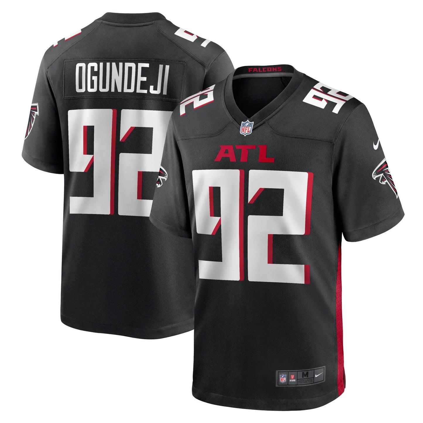 Men's Nike Adetokunbo Ogundeji Black Atlanta Falcons Game Jersey