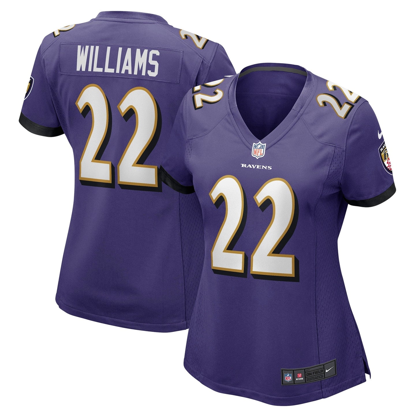 Women's Nike Damarion Williams Purple Baltimore Ravens Player Game Jersey