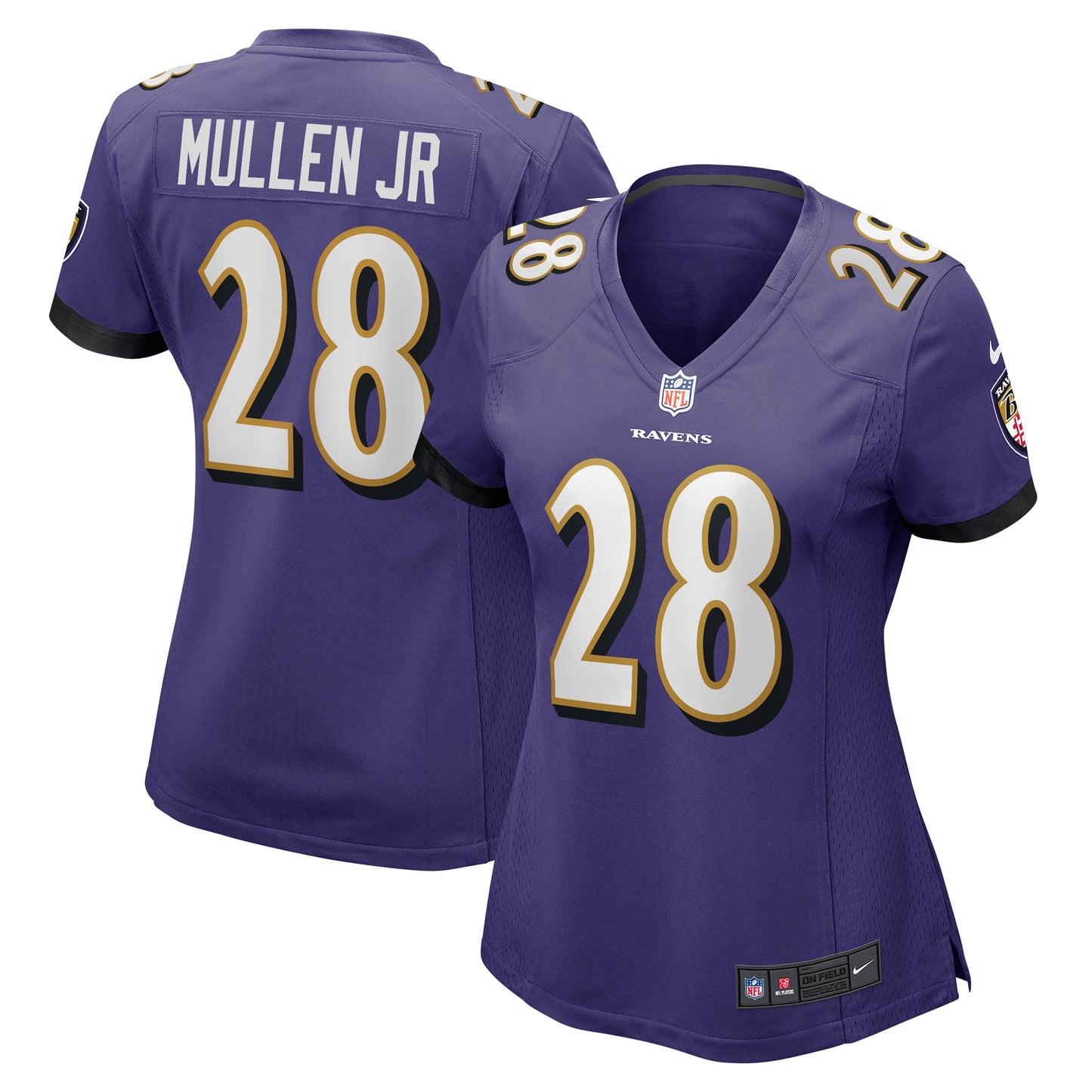 Trayvon Mullen Jr. Baltimore Ravens Nike Women's Team Game Jersey - Purple