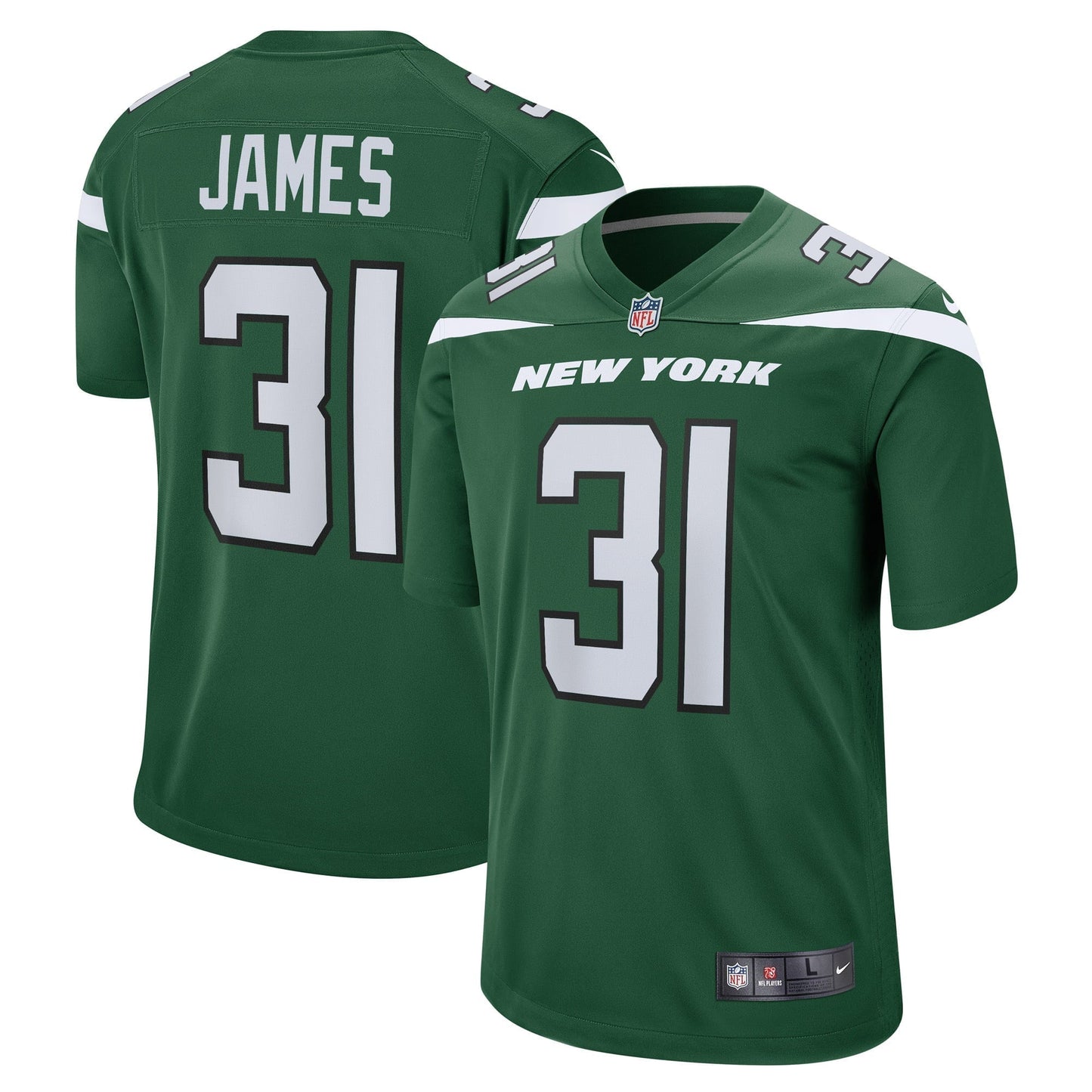 Women's Nike Craig James Gotham Green New York Jets Game Player Jersey