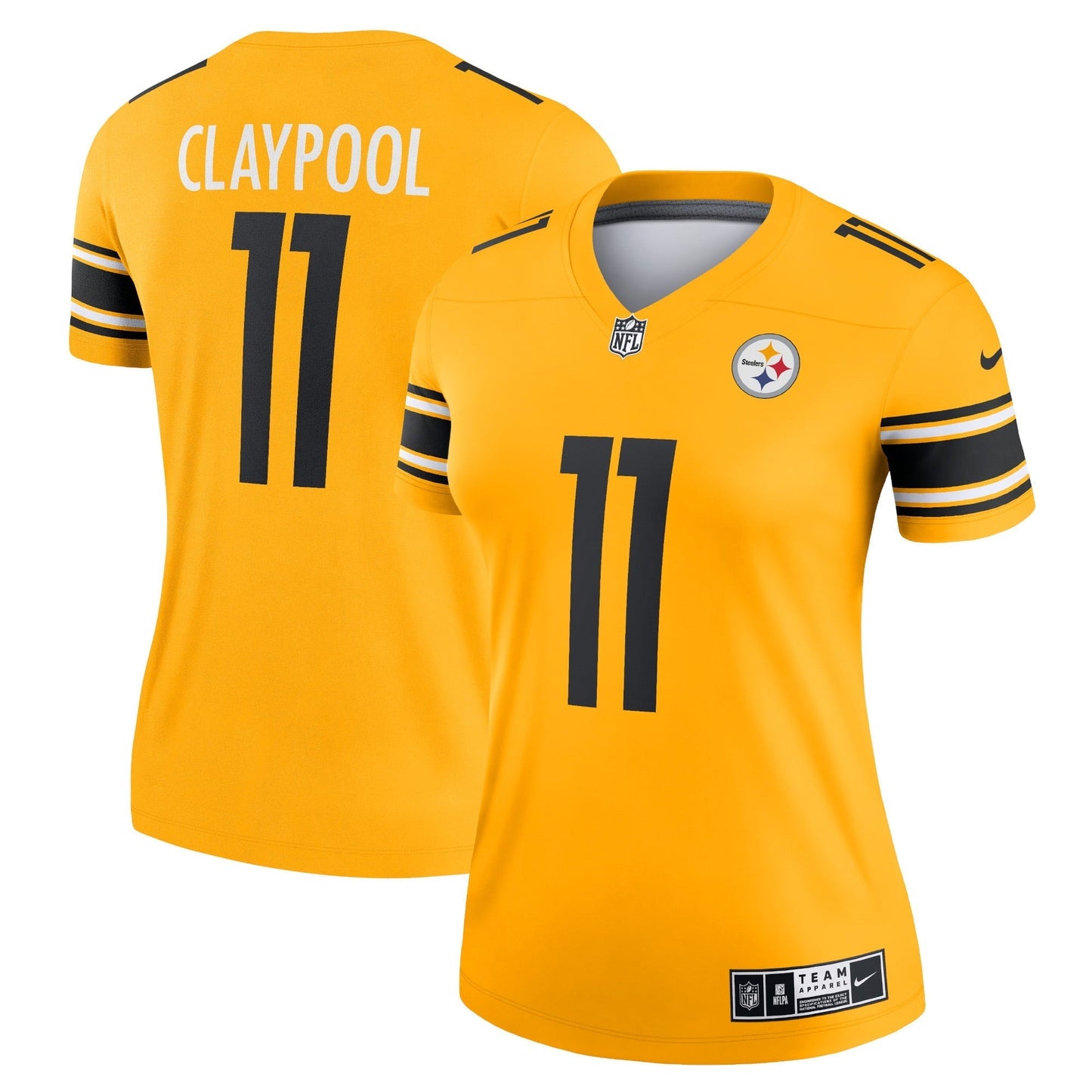 Women's Nike Chase Claypool Gold Pittsburgh Steelers Inverted Legend Game Jersey